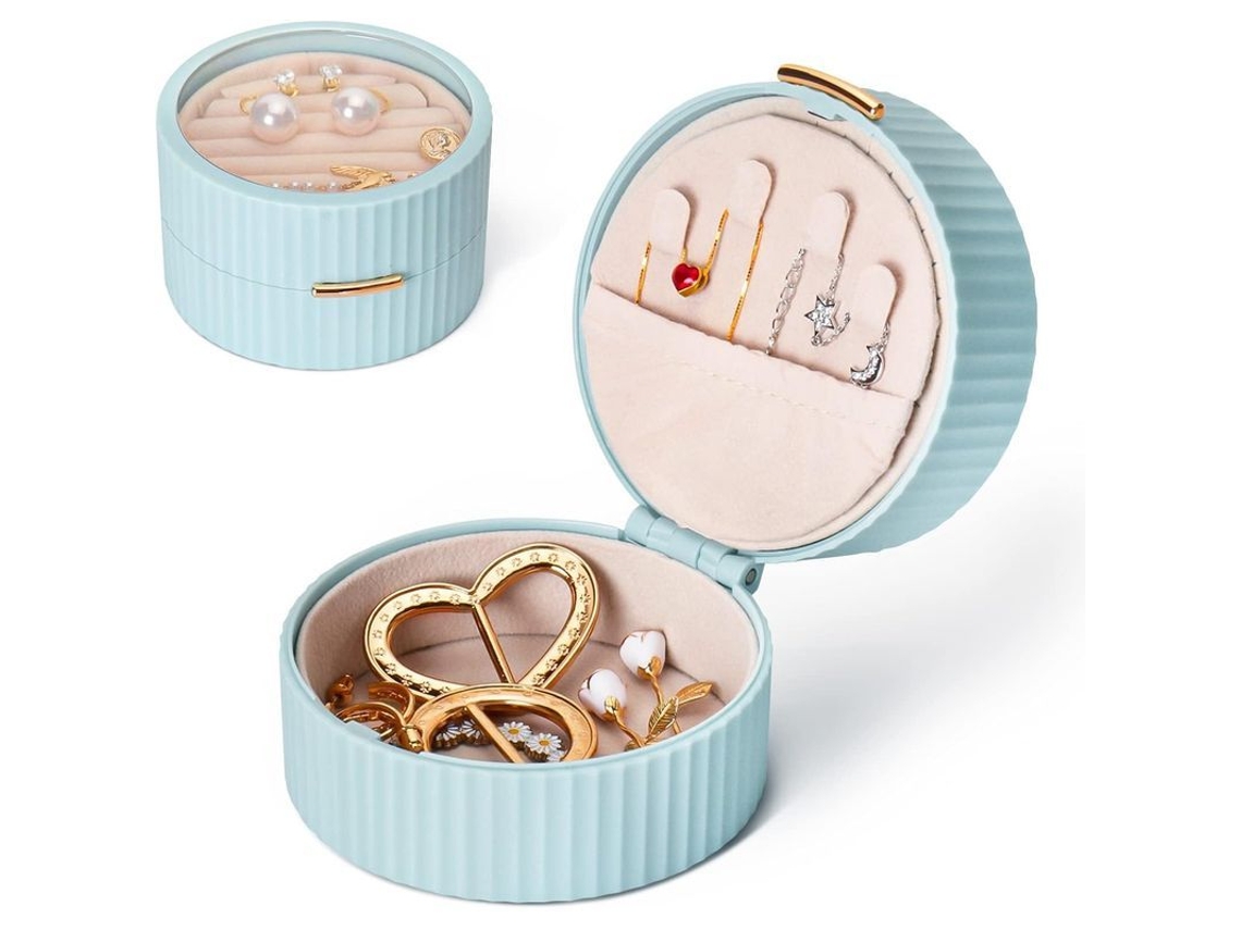 Caja De Joyería Portátil Para Viajes, Mini Caja De Joyería Transparente Con Almacenamiento En Capas, Sin Joyas