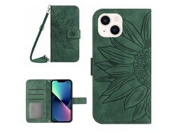 Capa Pega Inch Para Iphone 13 Pele Sintética Verde