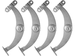 Conjunto De 4 Hastes Suporte Ajustáveis Em Aço Inoxidável, Dobradiças