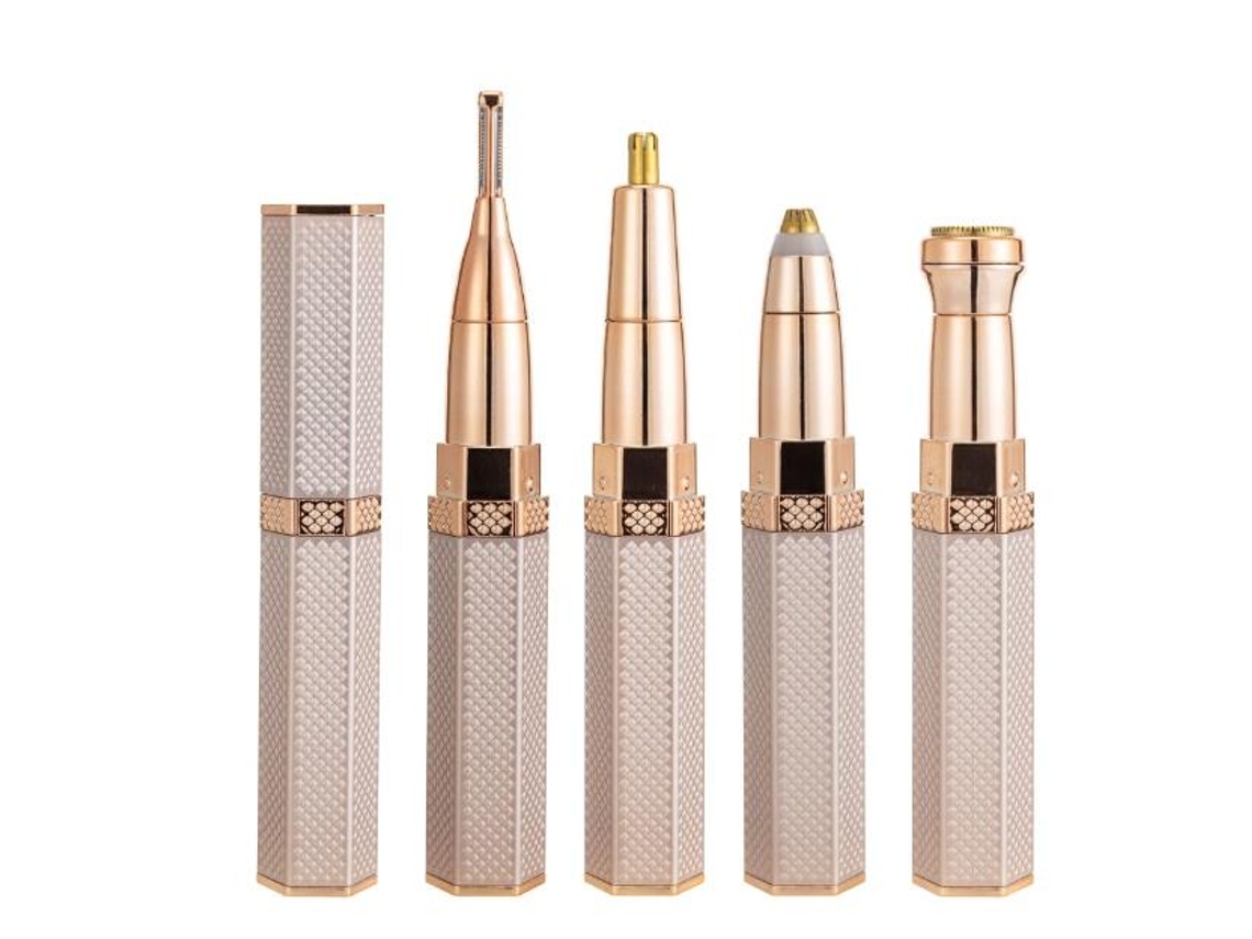 Depiladora Xm-819 O Nariz Do Rosto Cortador de Cejas 4In1 Ouro