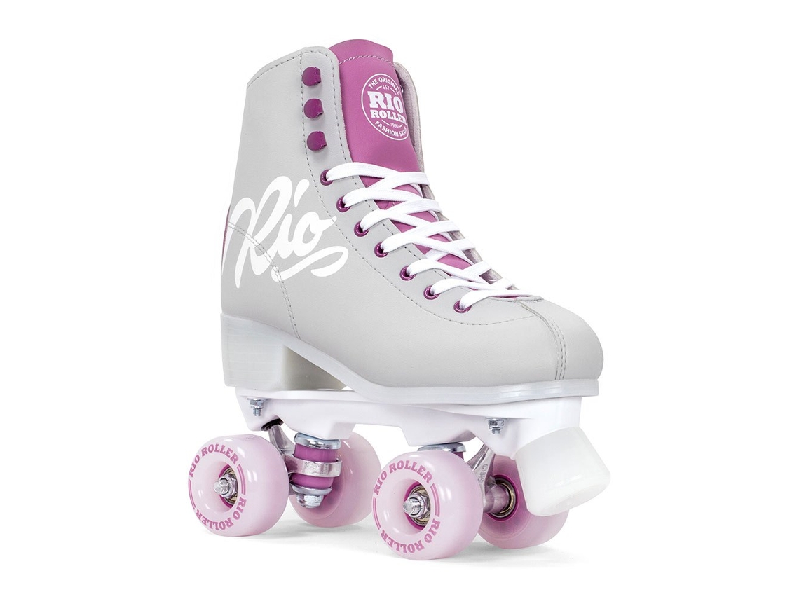 Patins 4 Rodas Script Rosa Eu 42Rio Roller