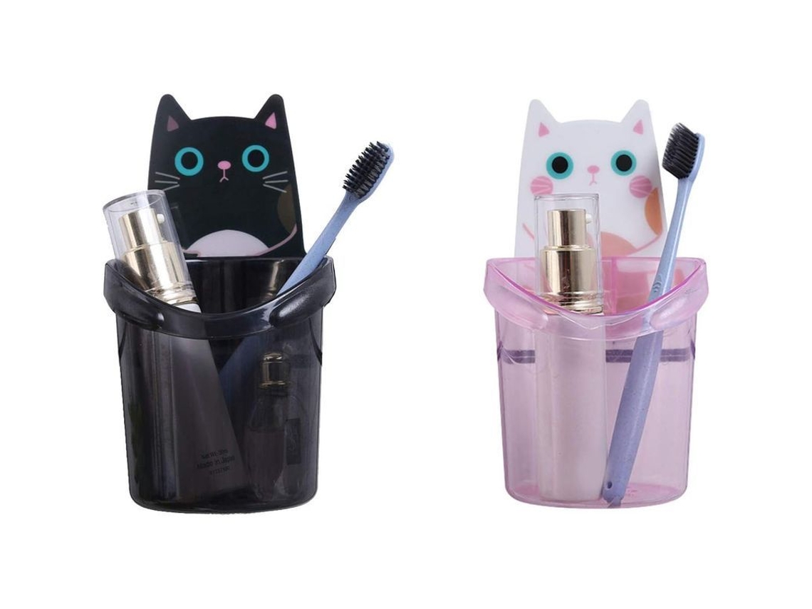 Suporte de Escova de Dentes em Forma de Gato | S/MARCA