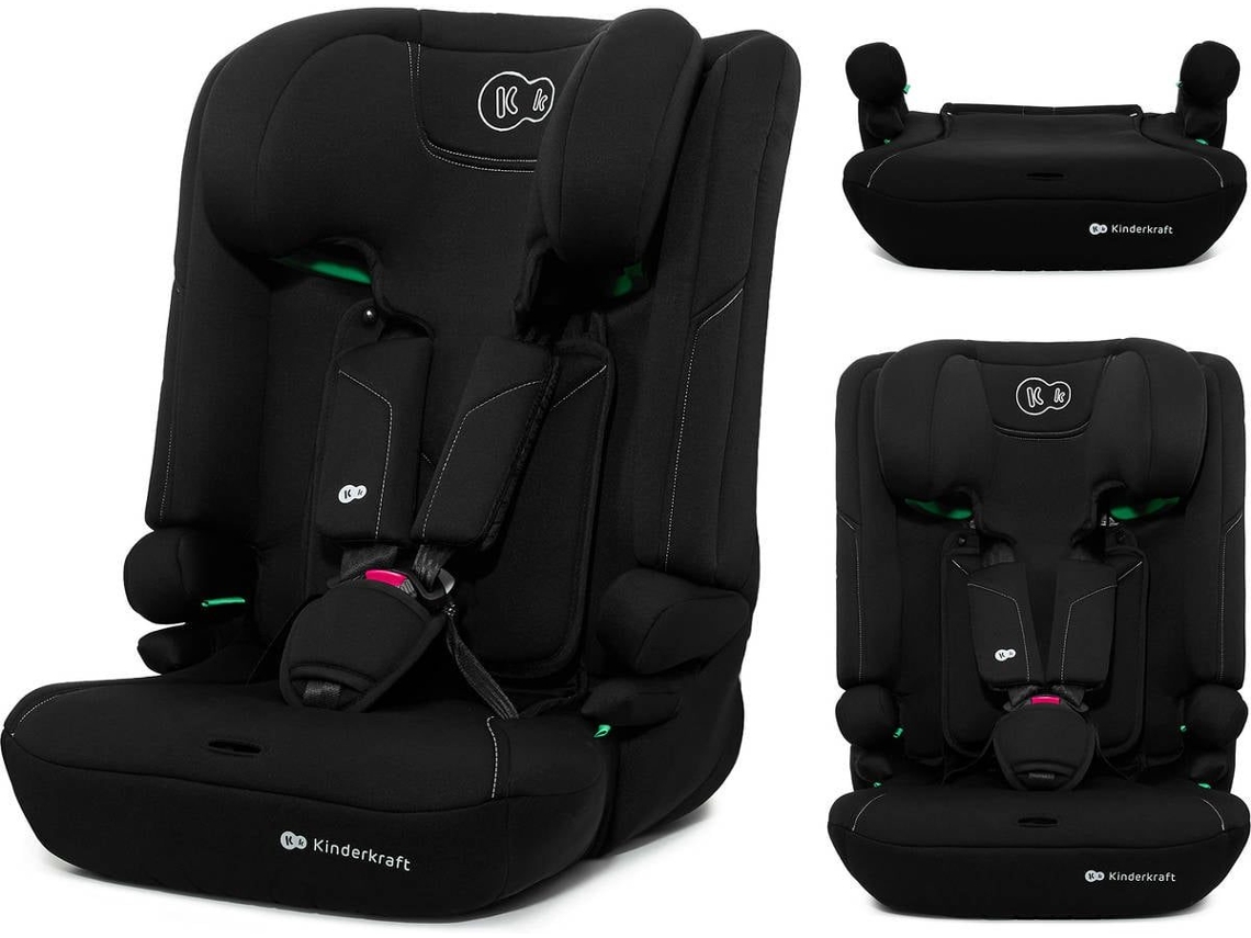 Cadeira Auto Kinderkraft I‑COMFY i‑Size R129 76–150 cm com proteção lateral SPS e apoio de cabeça H‑GUARD Preto