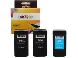 Pack 3 Tinteiros Compatíveis Canon PG545XL CL546XL 8286B001/8287B001 8288B001/8289B001
