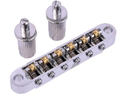 Ponte Ajustável Para Guitarra Com Parafusos E Pinos M8. Compatível Com Guitarras Elétricas Estilo Tune-o-matic