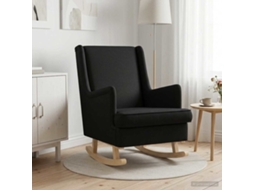 Vidaxl Cadeira De Baloiço Preto 62 X 80 X 85 Cm Tecido