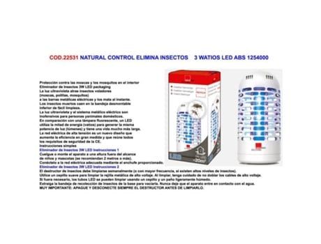 Inseticida Baja Natural Control 3 Watts Ledabs1254001 Fplus