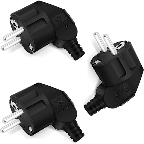 Conjunto de 3 Plugues Angulares Schuko BRILVIBERA
