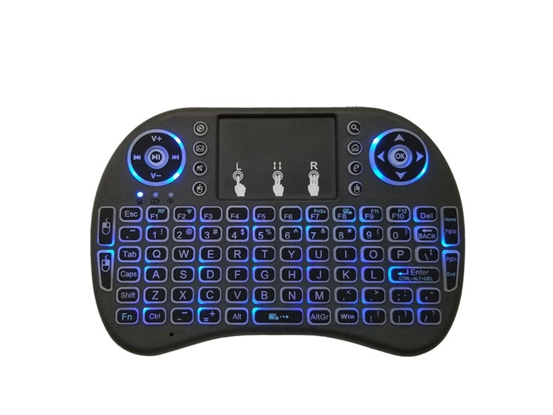 Mouse Air De Alta Qualidade 2.4g Com Teclado Touchpad I8 Mini Teclado Sem Fio Com Retroiluminação Em Inglês Para Pc Android Tv Box Slowmoose