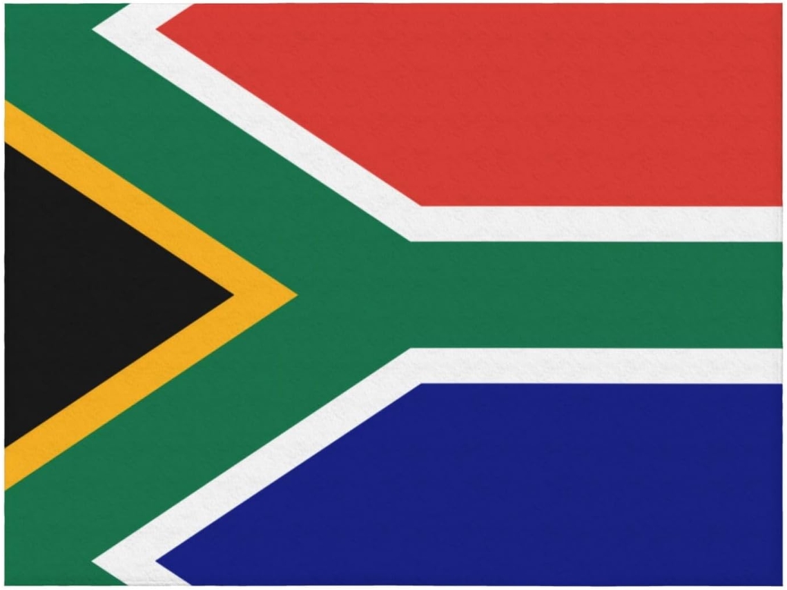 Manta de Flanela Ultramacia Phayah com Estampa da Bandeira Sul africana Ideal para Sofá Cama Sala Estar Escrit