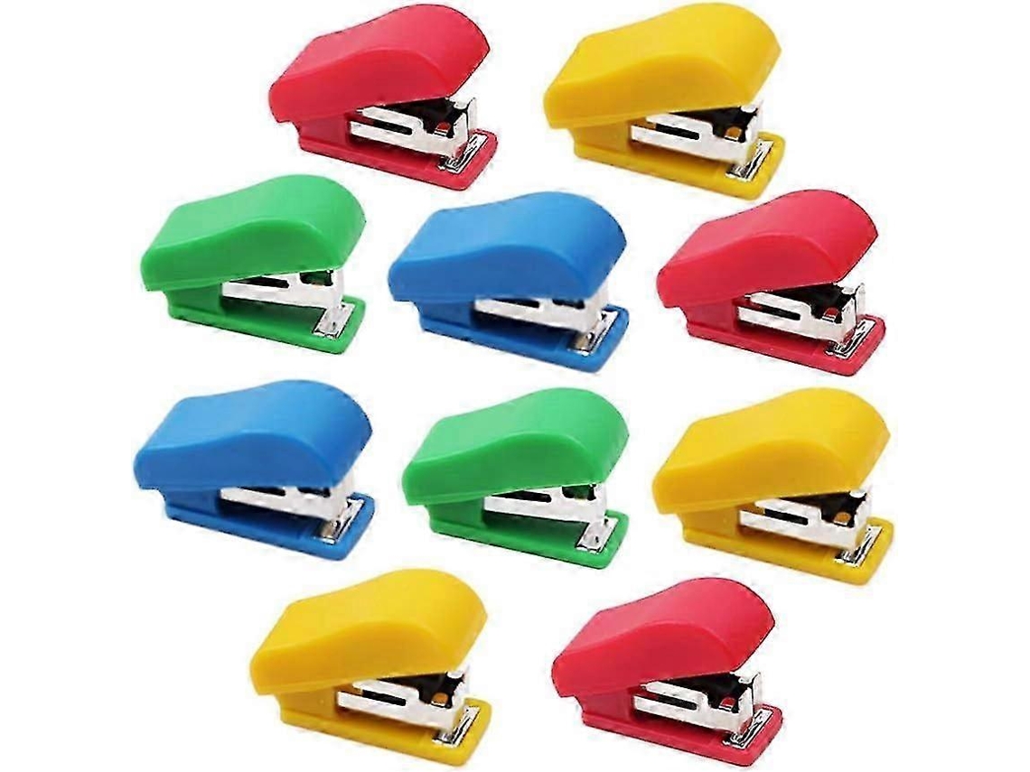 Conjunto De 10 Mini Grampeadores Para Escritório Com Grampos Nº 10, Grampeador Portátil Pequeno De Mão, Grampeador De Mesa, Grampeador Para Aquaforge
