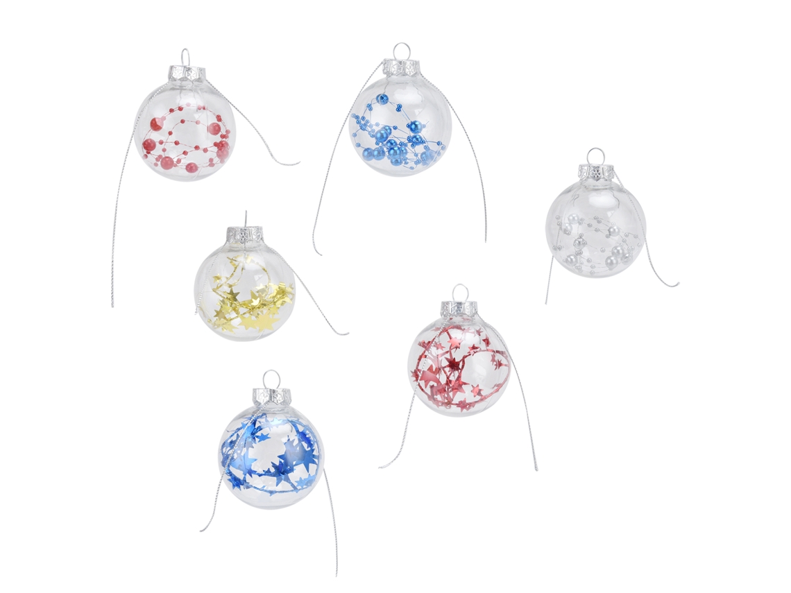 Pack De 6 Bolas De Natal Laxiscreed Para Decoração, Festas E Celebrações Festivas