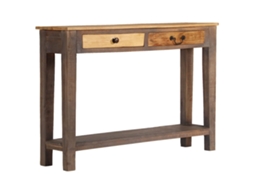 Vidaxl Mesa Consola Em Madeira Maciça Vintage 118x30x80 Cm