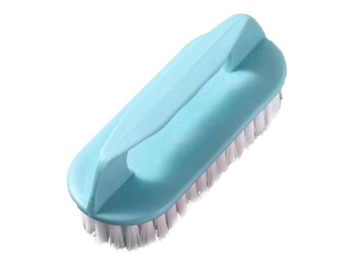 Pincel de Lavanderia Multifuncional Cerdas Macias Plástico para Limpeza de Sapatos e Roupas Azul