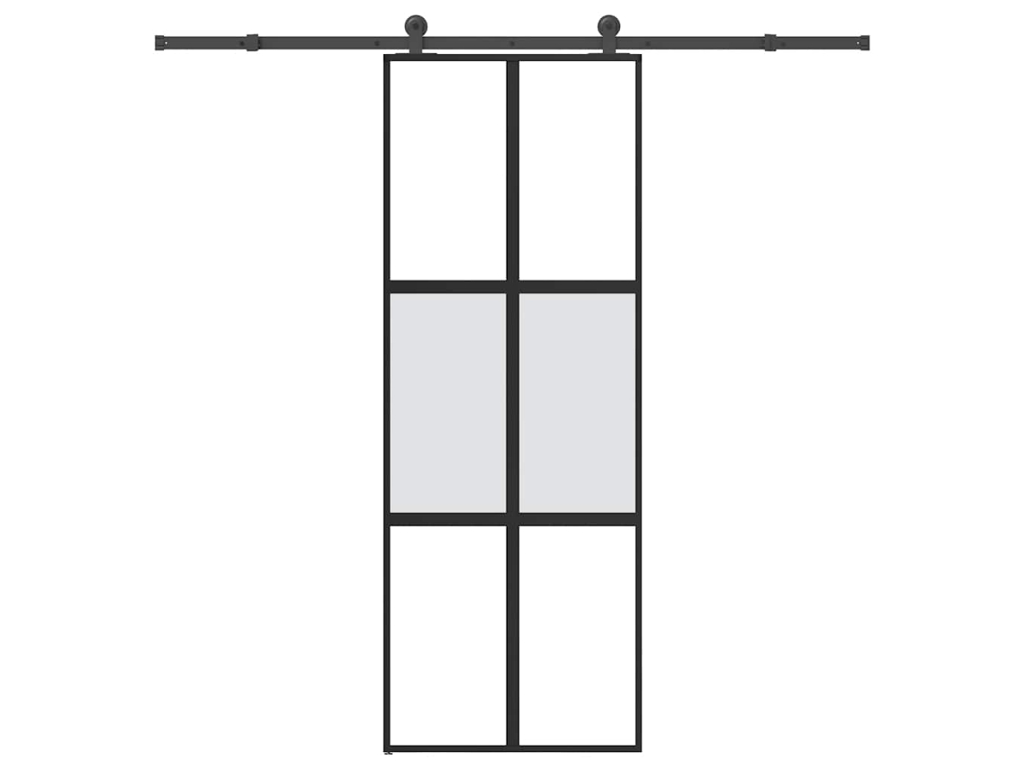 Sliding Door, Sliding Doors Vidaxl Preto Alumínio (76 X 205 Cm (213.5 Cm))