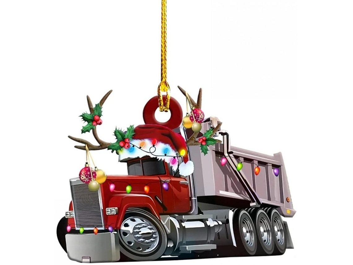 Pendente Natal Madeira Carros Caminhões Festa Familiar