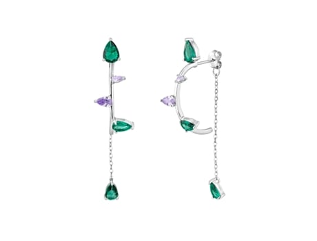 Joias Earcandy, brincos de argola Allegra feitos de prata esterlina 925 com revestimento de ródio.