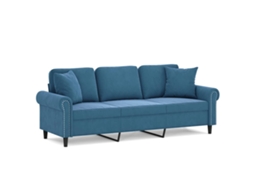 3-seater Sofa, 3-seater Sofas Vidaxl Azul Veludo (n/a)
