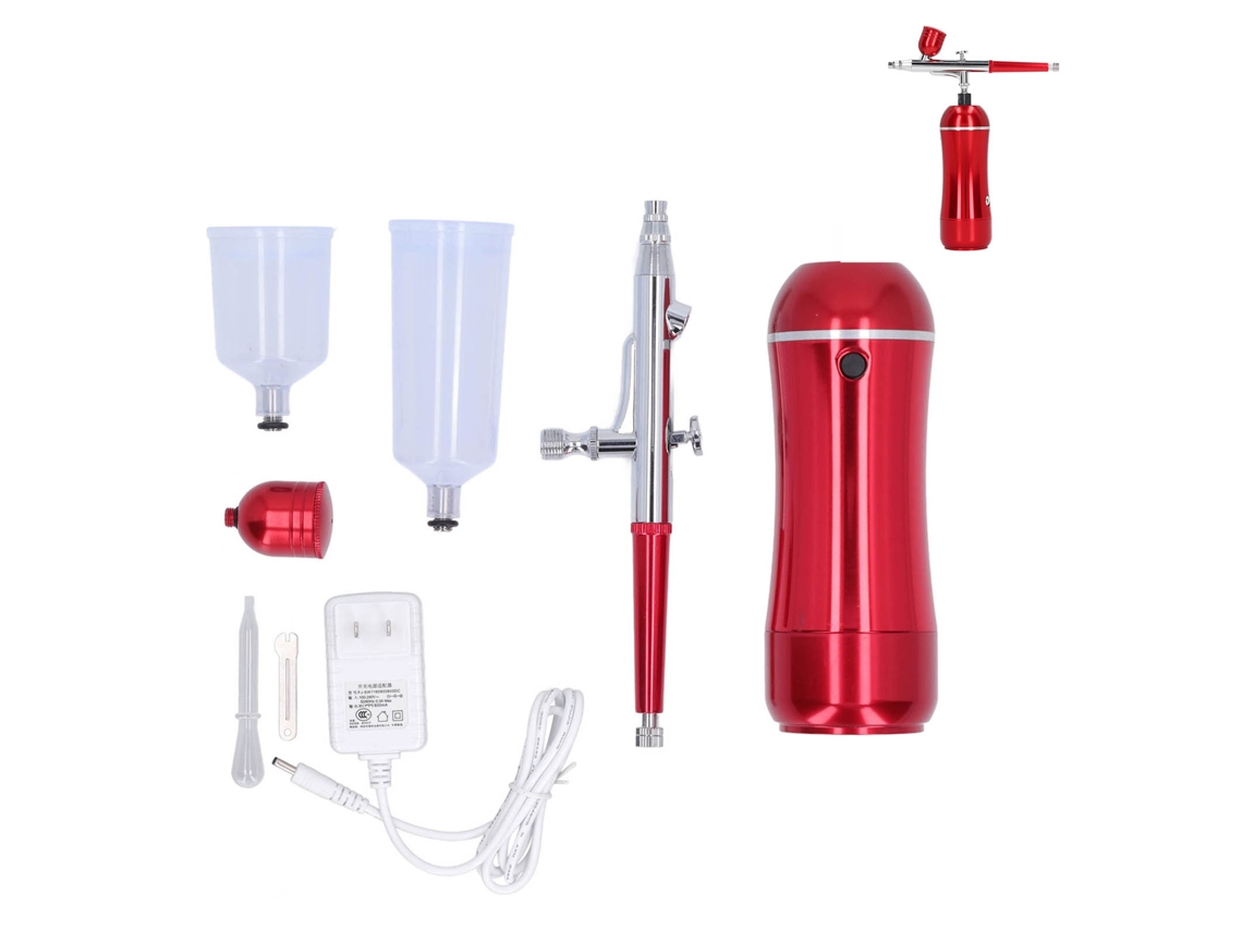 Kit De Aerógrafo Automático Portátil Recarregável Mini Sem Fio 100‑240v