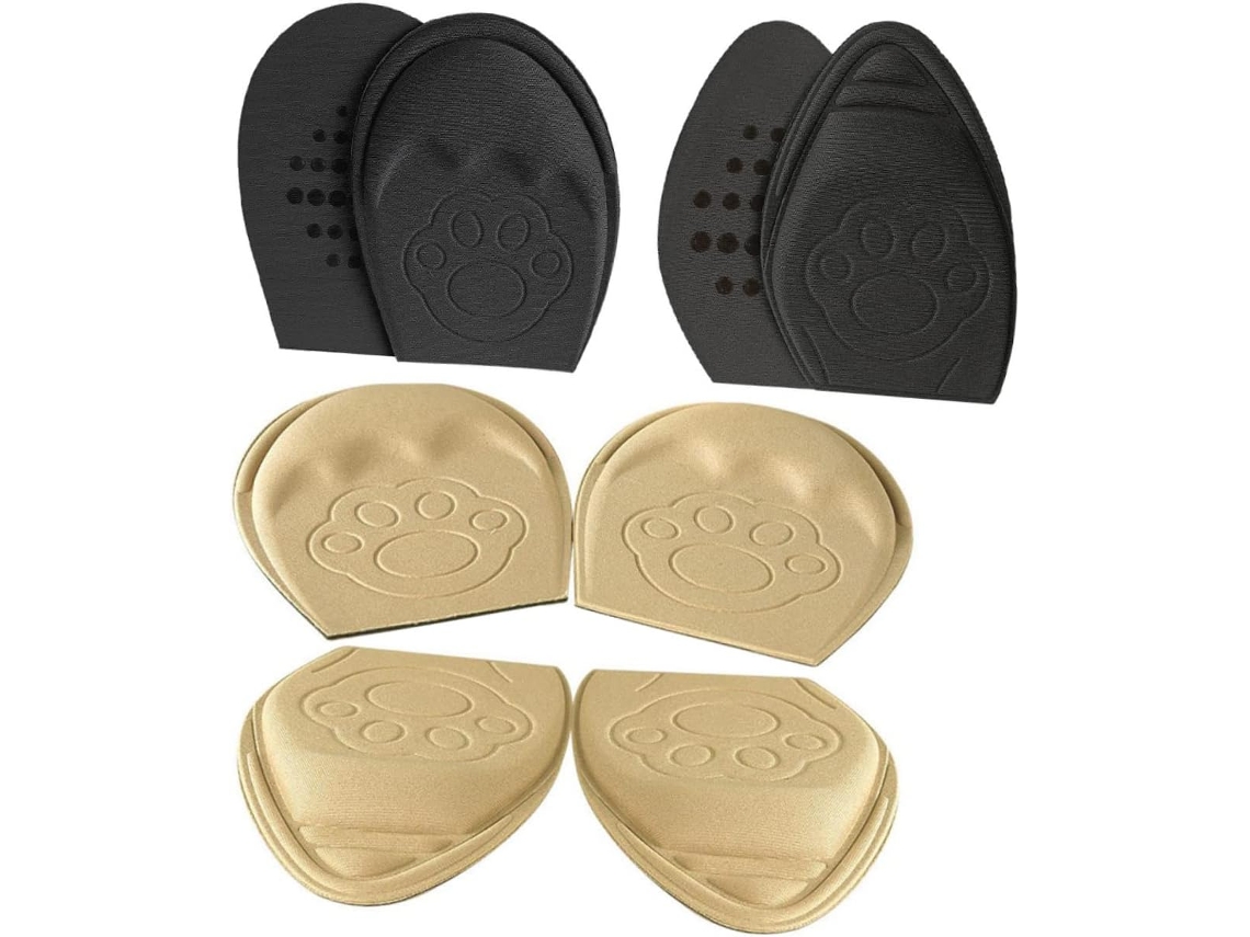 4 Pares De Protetores Adesivos Antiderrapantes Para Calçados, Almofadas Confortáveis E Respiráveis Para A Parte Frontal