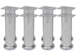 vidaXL Pés para sofá redondos 8 pcs 180 mm cromado