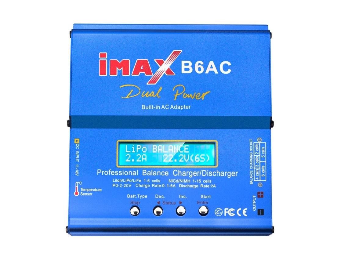 Carregador De Descarga De Balanceamento Imax B6ac 80w 6a Atualizado Para Baterias Lipoli Ionlifenimh