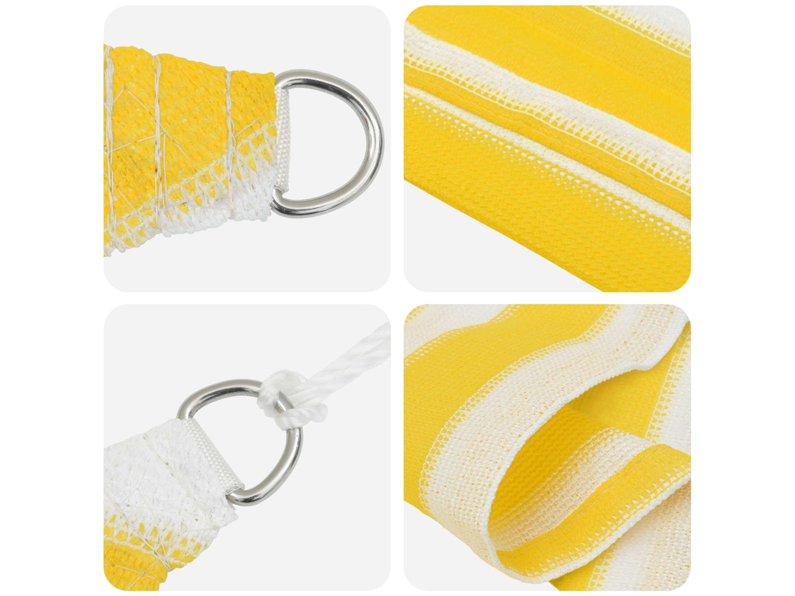 Maison Exclusive - Vela De Sombra 3 X 6 M Hdpe Retangular Amarelo E Branco