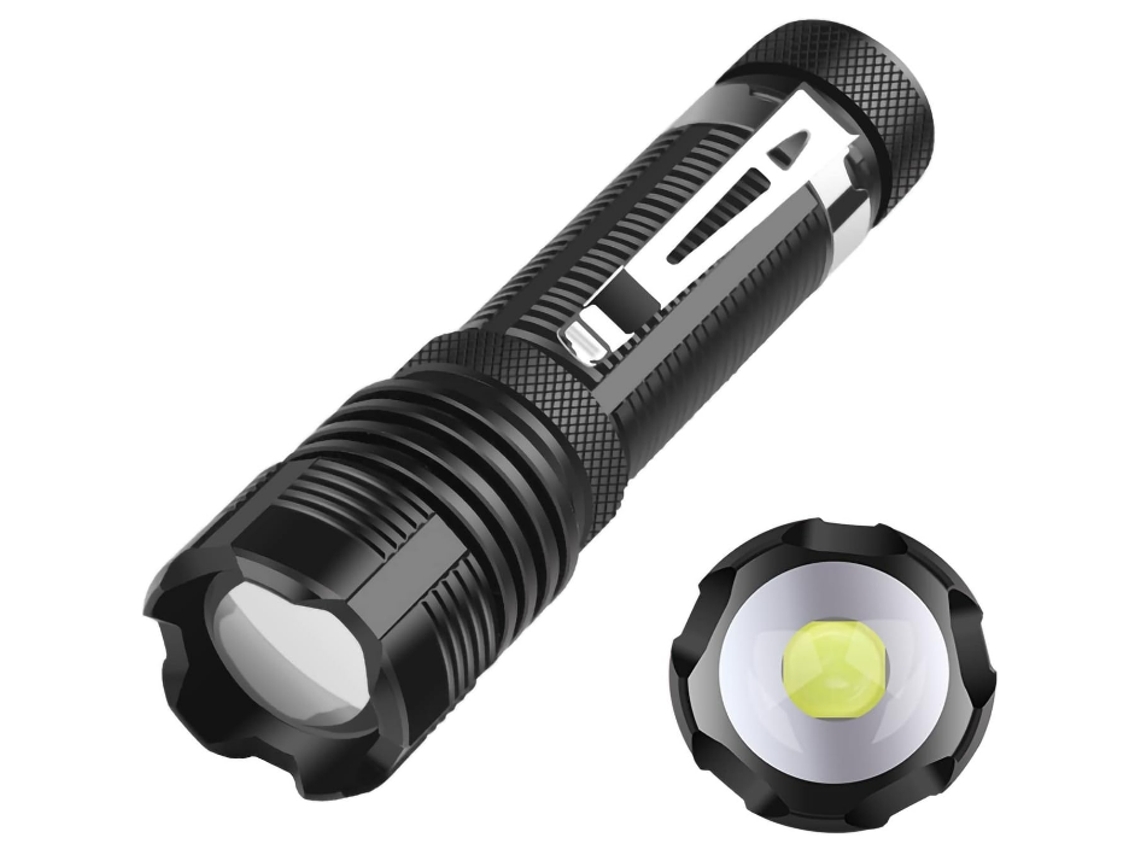 Super Bright Xhp50 500 Lumens Led Mini Lanterna Leve Pequena Poderosa Lanterna De Bolso Militar 5 Modos De Luz Foco Ajustável Preto Yunzii