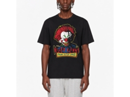 Rockinstone Killer Klowns Head And Logo Black Adult T-shirt Size:s