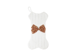 Laxiscreed Ornamento De Natal Em Tricot De Lã Com Estojo E Meia Branca, 42cm Para Decoração Festiva