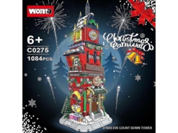 Rvore De Natal Papai Noel Rena Meia De Natal Casa Torre Blocos De Montar Cidade Casa De Inverno Carro De Natal Brinquedos Modelo Presentes Hengjian