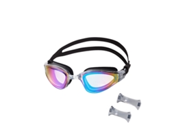 Óculos de Natação, Preto/ Arco íris, Antiembaçante, Proteção Uv AQUAFORGE
