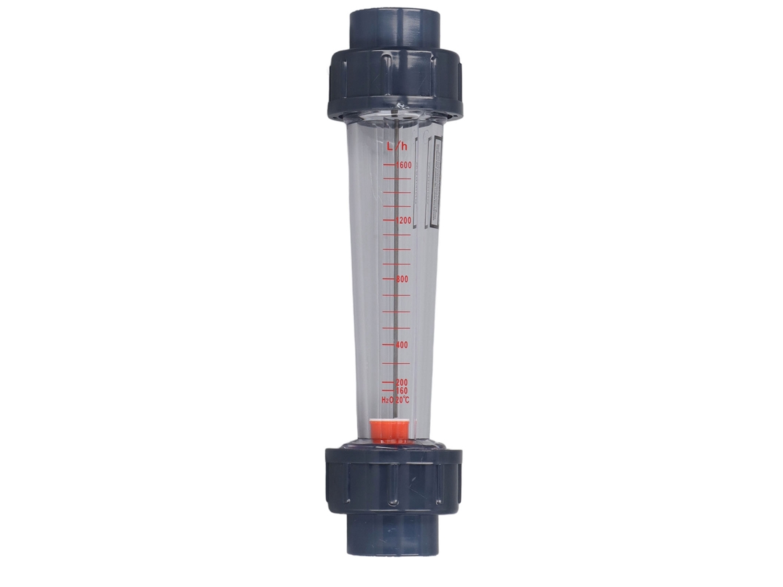 Medidor de vazão de líquidos de alta precisão com tubo de plástico, resistente a ácidos e álcalis.