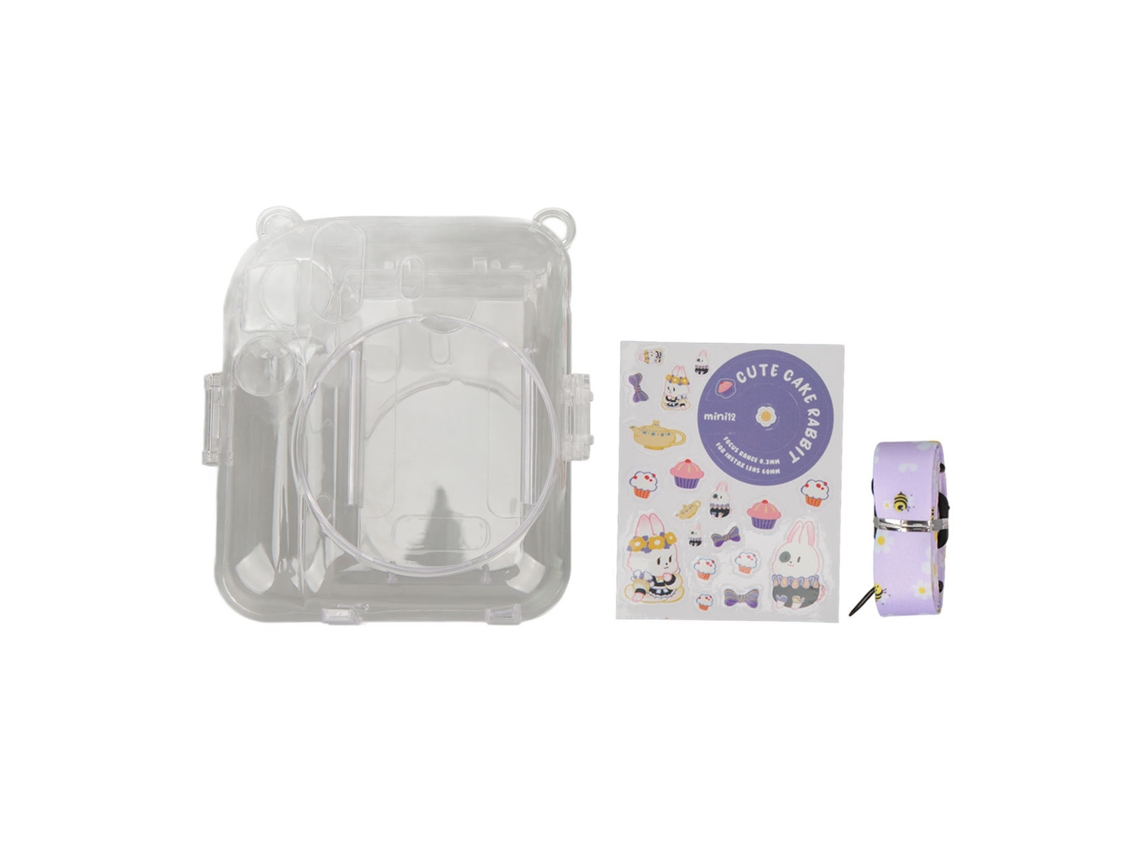 Kit Para Câmera Instantânea Case Alça De Ombro Adesivo Capa Protetora