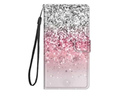 Nova Capa Para Samsung Galaxy A20e Com Estampa De Fogos De Artifício Em Couro Sintético E Porta-cartões Magnético