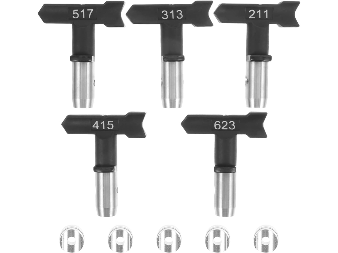 Conjunto de 5 pulverizadores airless básicos em aço inoxidável