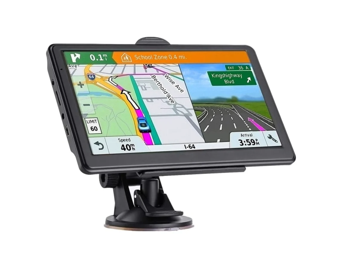 Navegador Gps Para Carro, Mapa Atualizado De 2024, Tela Sensível Ao Toque De 7 Polegadas, Controle De Voz Compatível Com Instruções Passo A Passo