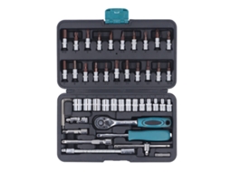 Conjunto de Chave de Boca e Rachete 46pcs 1/4" YURU