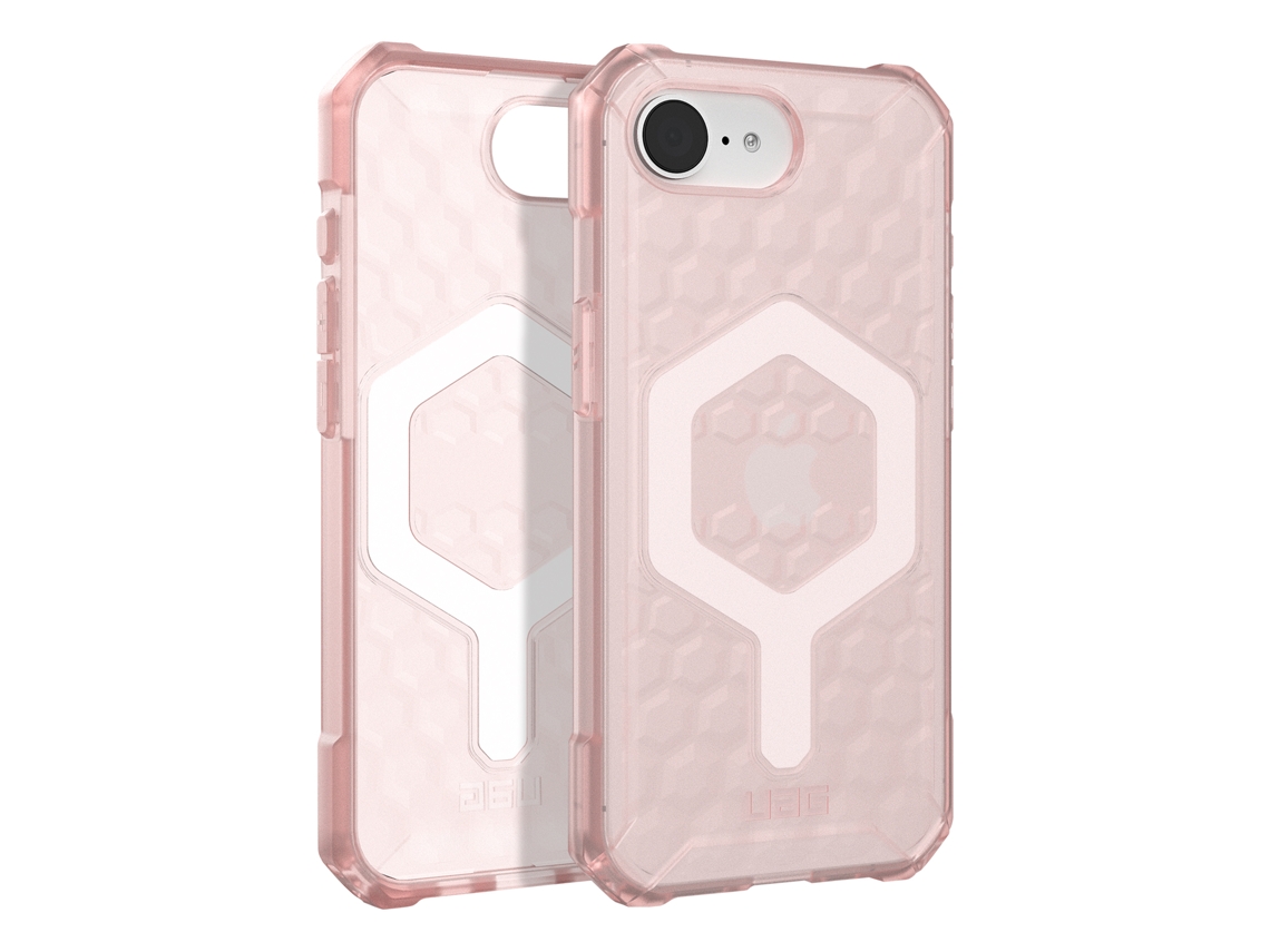 Capa Colmeia Translúcida Essential Para Iphone 16 Uag Silicone Rosa