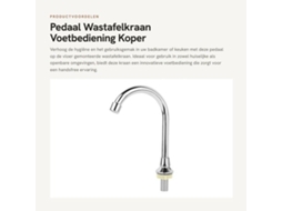 Wastafelkraan Com Controlo Pedal, Alta Qualidade, Antibacteriano, Fácil De Instalar, Apto Para Hospitais, Resistente À Rústica, Chuveiro.