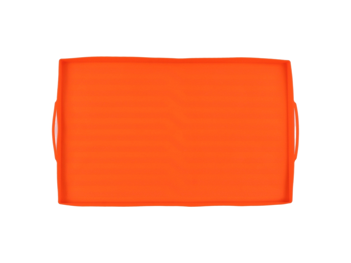 Esteira de Chapa Primerox de Silicone para Churrasco, Antiaderente com Alça Laranja com M/Marca