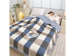 Colcha Acolchoada Fansu em Algodão Ideal para Ar Condicionado 100% Conjunto de Cama Sofá com Estampa Nórdica 1