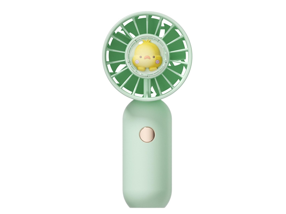Ventilador Portátil Usb Recarregável 3 Velocidades Verde