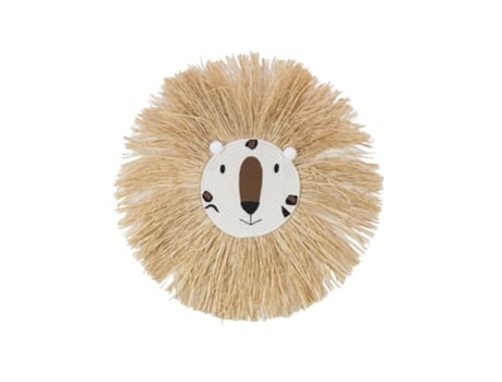 Decoração de Parede de Palha de Leão e Tigre Tecida à Mão