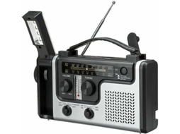 Rádio Portátil com Manivela, Lanterna Autoalimentada, Luz de Leitura, Ferramenta Multifuncional AQUAFORGE