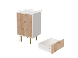 Cômoda, Design Minimalista Moderno, Armazenamento Espaçoso, Adpb-66-3 Desenhos 2pcs