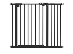 Portão Segurança Cães Metal Plástico Preto 74 94cm