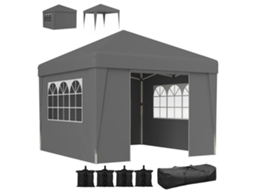 Gazebo Dobrável 3x3x2,75 M com Proteção UV30+ CHEZMOI