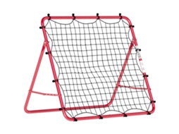 Rede de Rebote de Futebol Portátil, Ajustável em 5 Ângulos, em Aço e Rede de Nylon Dupla Camada, 103x72x89cm, Vermelha TOPBRICO