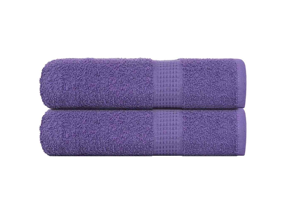 Vidaxl Toalhas De Mãos Frogn 2 Pcs 50x100 Cm 360 G/m² Roxo
